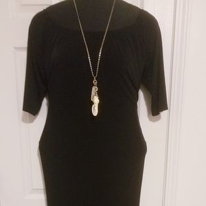 Long Black Dress - Split size 22/24